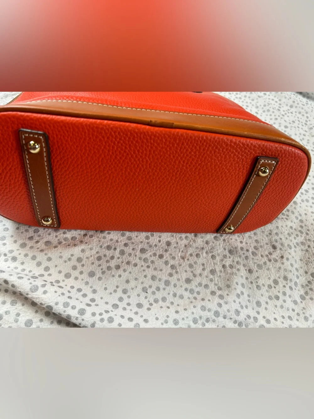 Dooney & Bourke Zip Zip Satchel in Red Orange NWOT